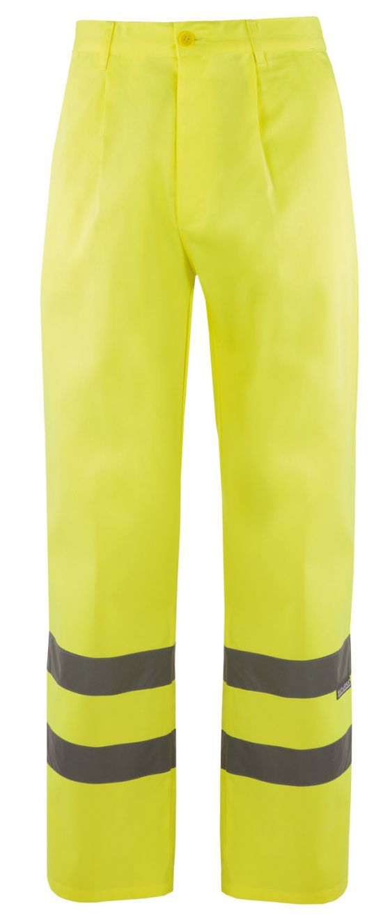 Pantalones reflectantes velilla alta visibilidad 160 de algodon vista 1