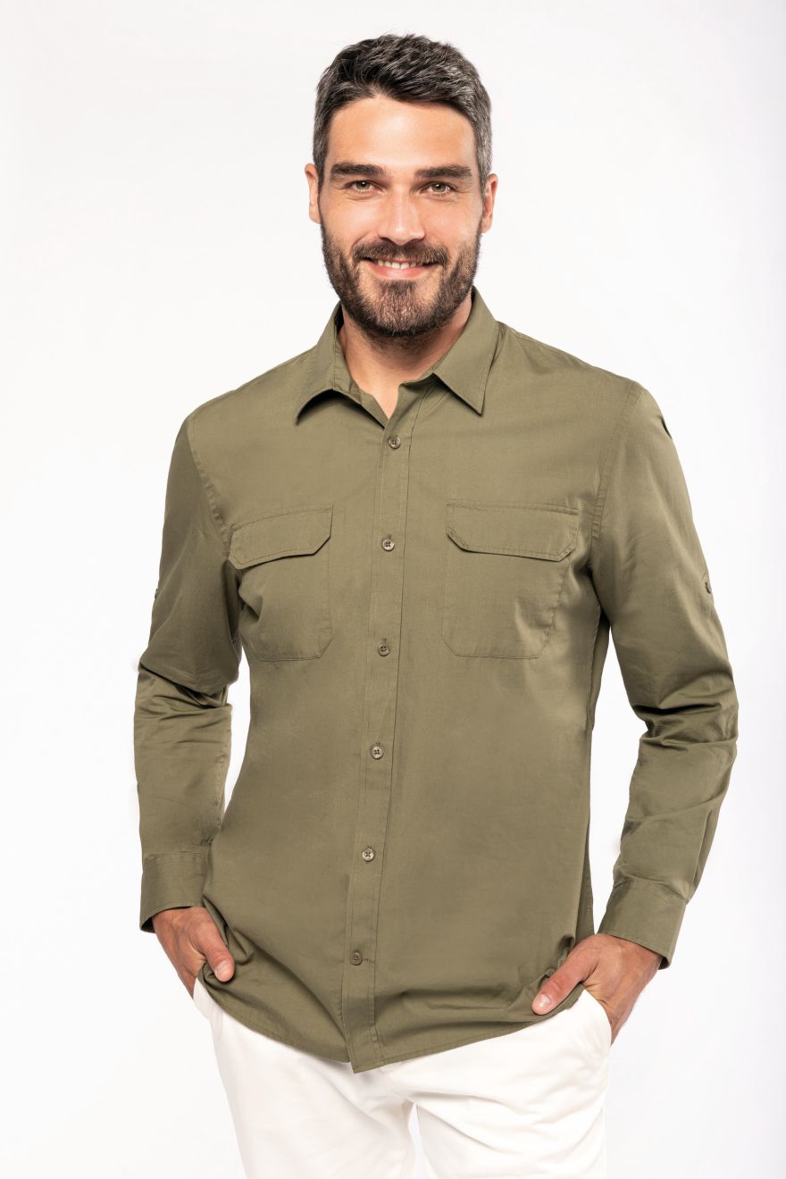 Camisa Safari manga larga hombre Manga larga