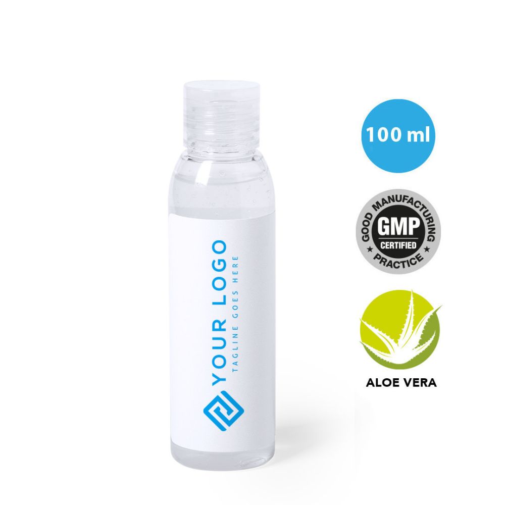 Seguridad covid gel safer con impresión vista 1