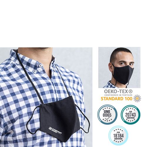 Seguridad covid mascarilla higiénica reutilizable kolgar de poliéster vista 8