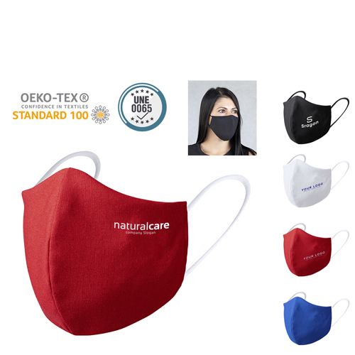 Seguridad covid mascarilla higiénica reutilizable liriax medium de poliéster vista 6