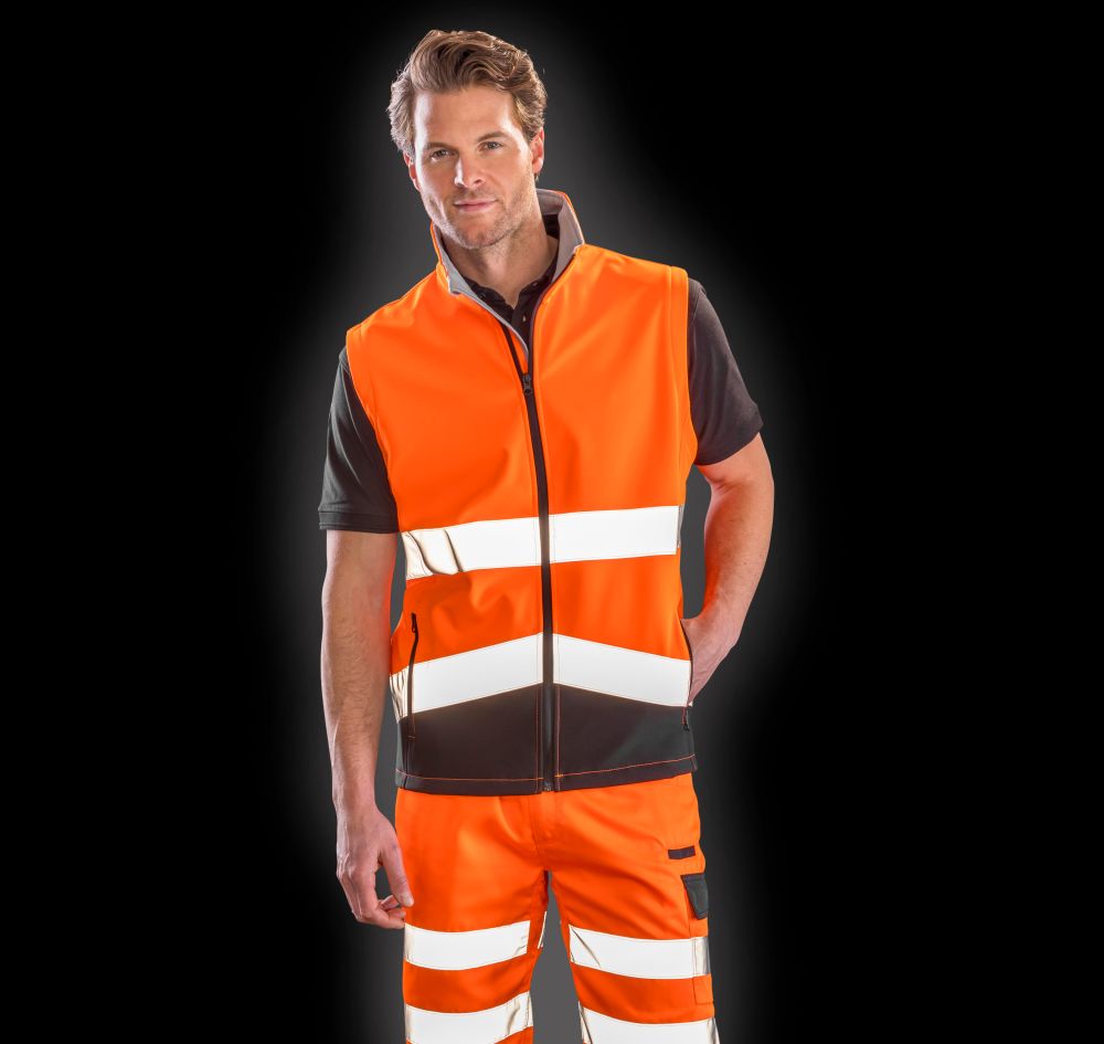 Chaleco Softshell High Viz Sin mangas