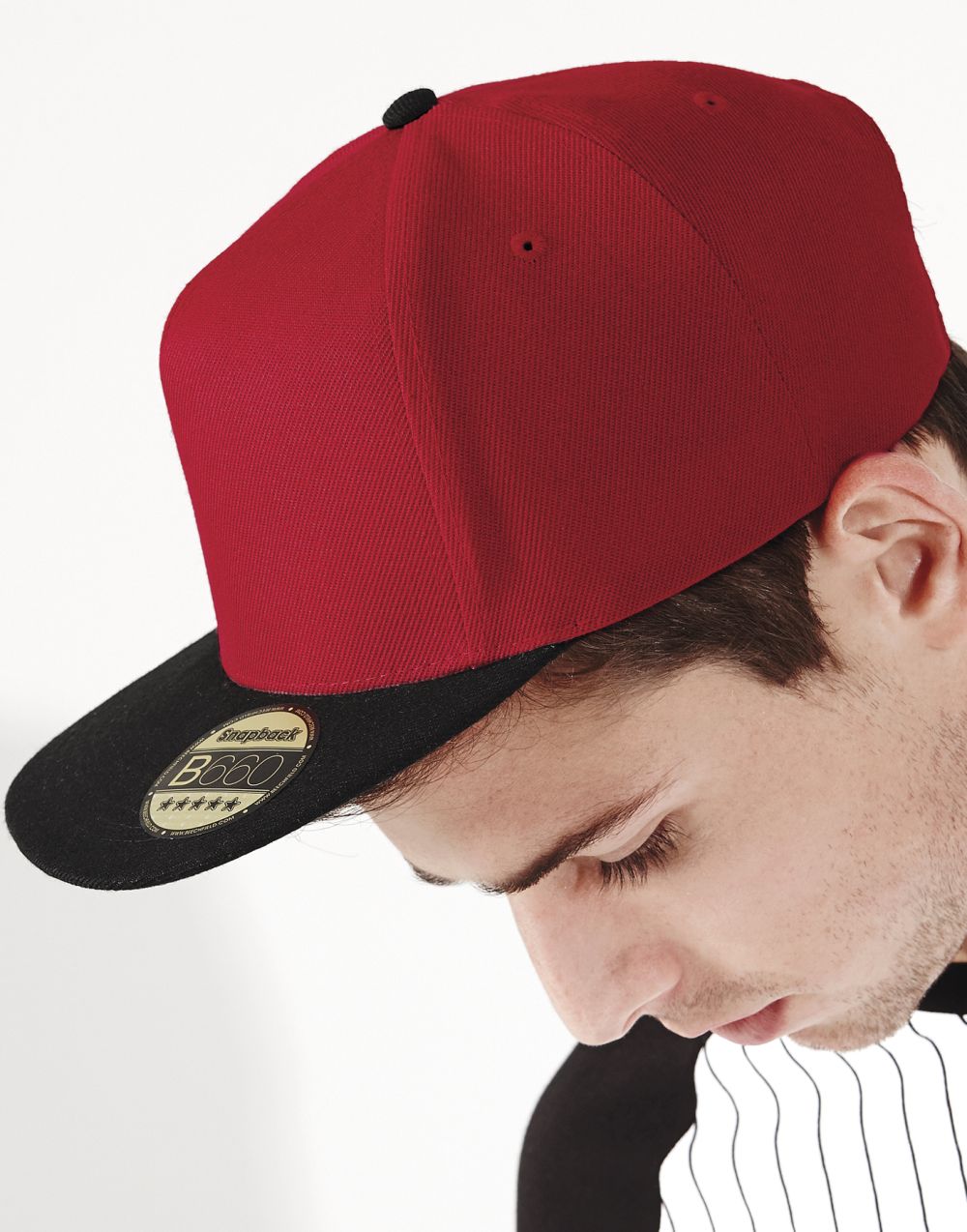 Gorras beechfield visera plana vista 3