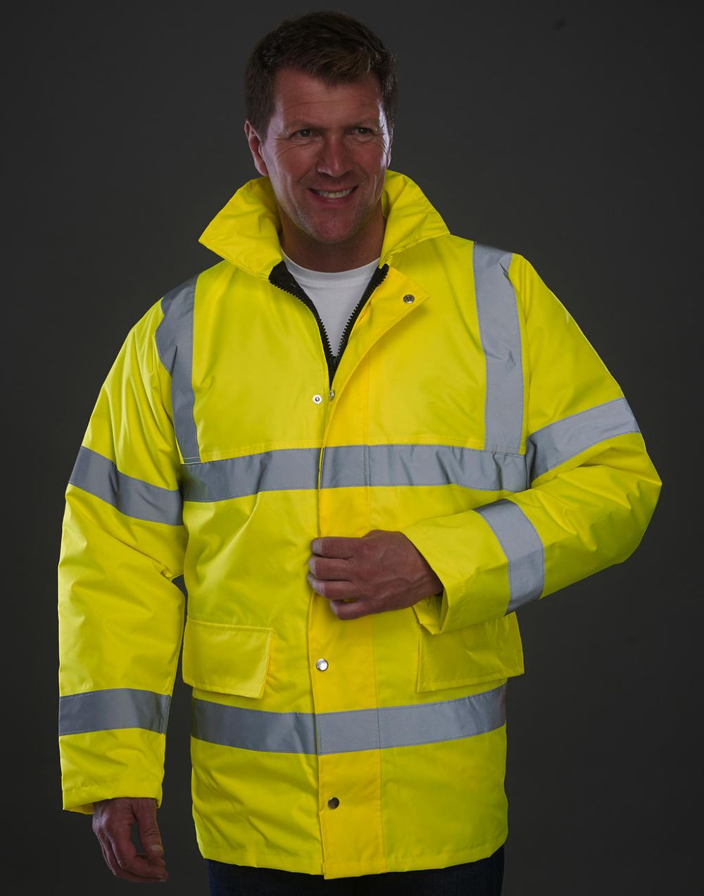 Chaquetas reflectante personalizadas yoko de seguridad motorway fluo vista 2