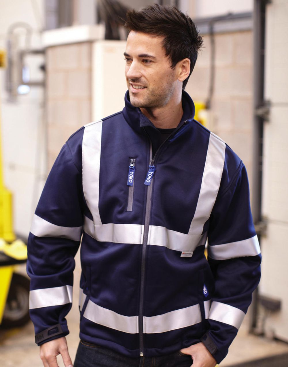 Chaquetas reflectante personalizadas yoko softshell fluor vista 1