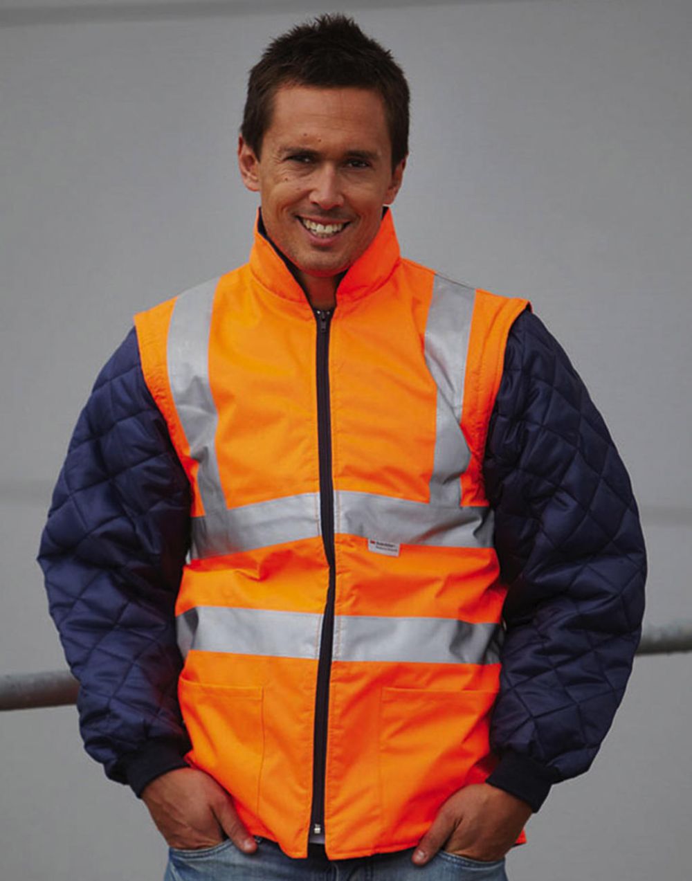 Chaquetas de trabajo yoko chaqueta acolchada con mangas extraíbles fluo vista 1