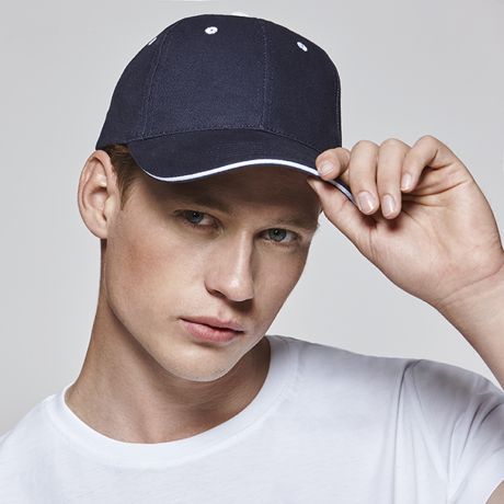 Gorras roly panel de 100% algodón vista 1