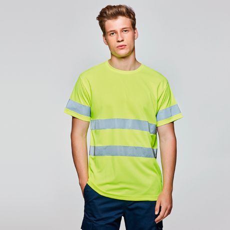 Camisetas reflectantes roly delta de poliéster con impresión vista 1