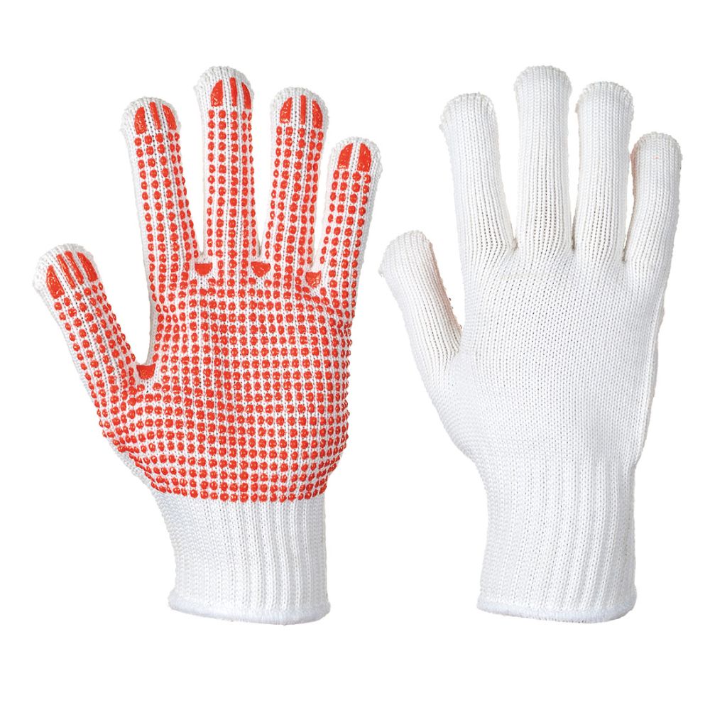 Guantes de trabajo grueso polka dot con logo vista 1