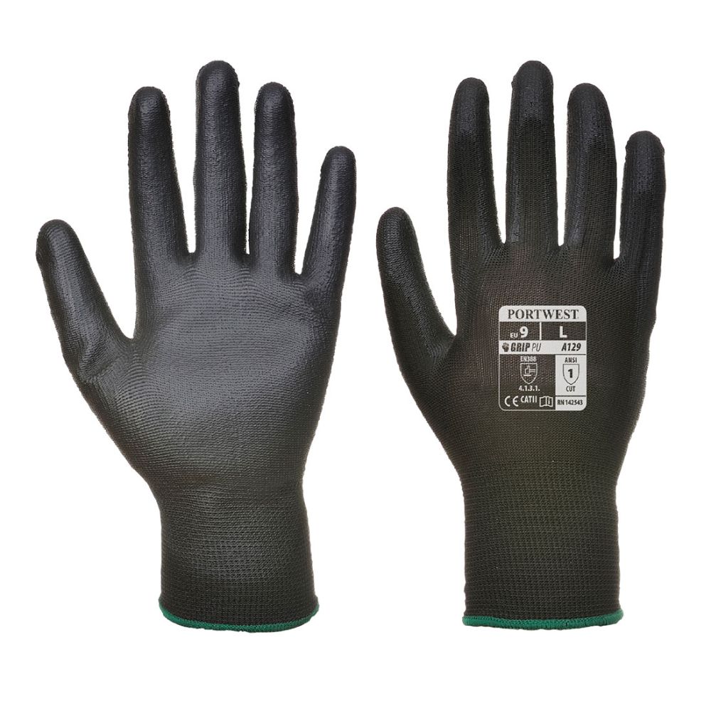 Guantes de trabajo con palma de pu (pack de 12) para personalizar vista 1