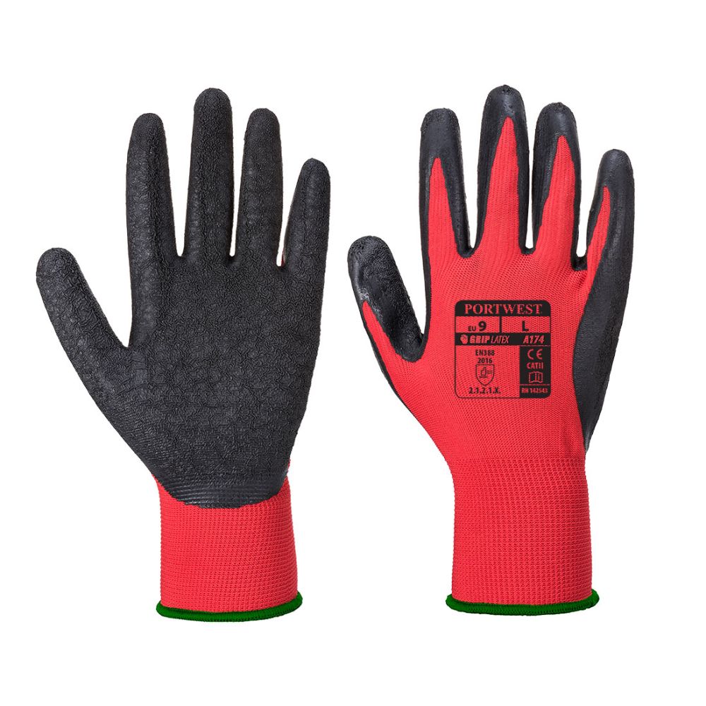 Guantes de trabajo flex grip látex vista 1