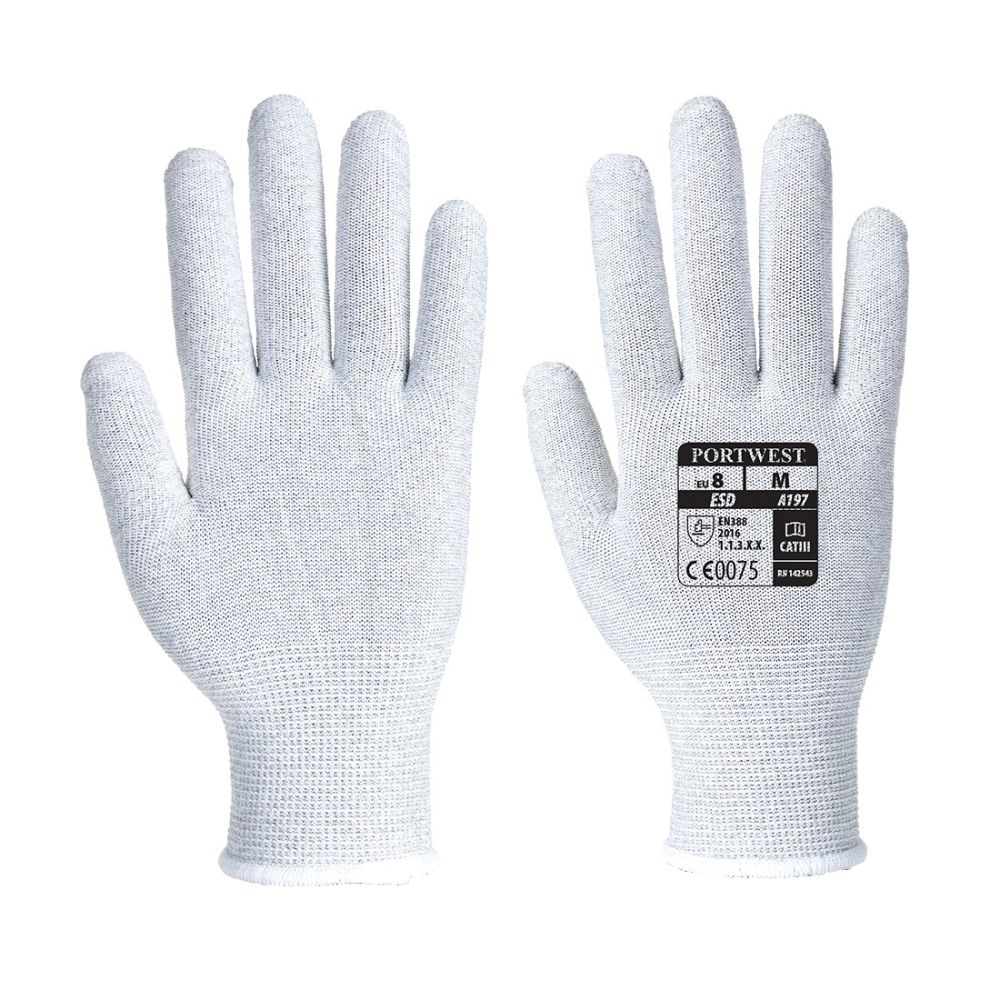 Guantes de trabajo antiestático con impresión vista 1