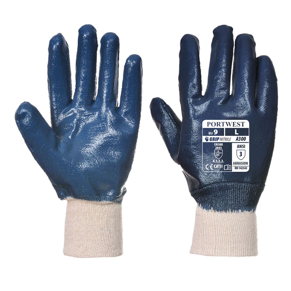 Guantes de trabajo puño elástico con impresión vista 1