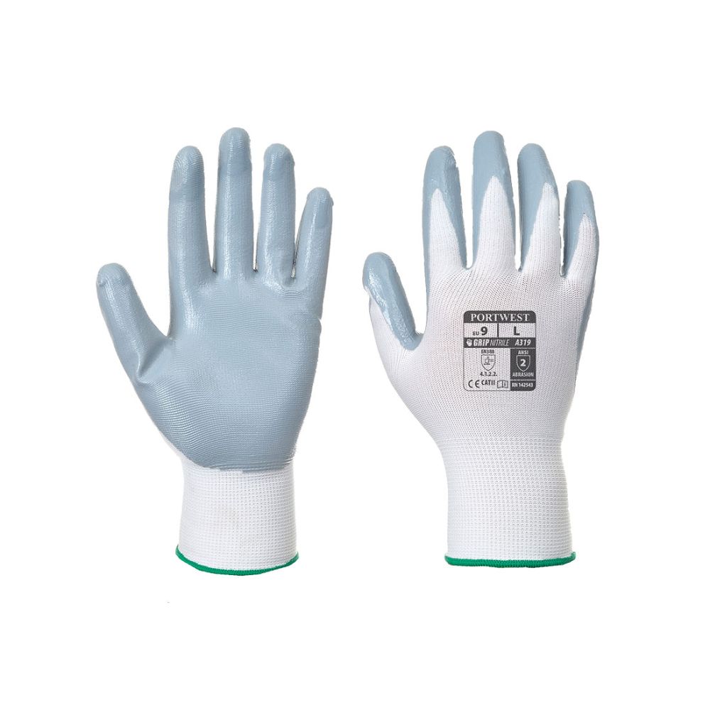Guantes de trabajo de nitrilo flexo grip (en bolsa expositora) para personalizar vista 1