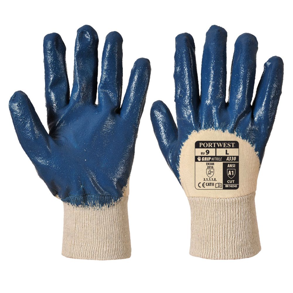 Guantes de trabajo ligero puño elástico con impresión vista 1