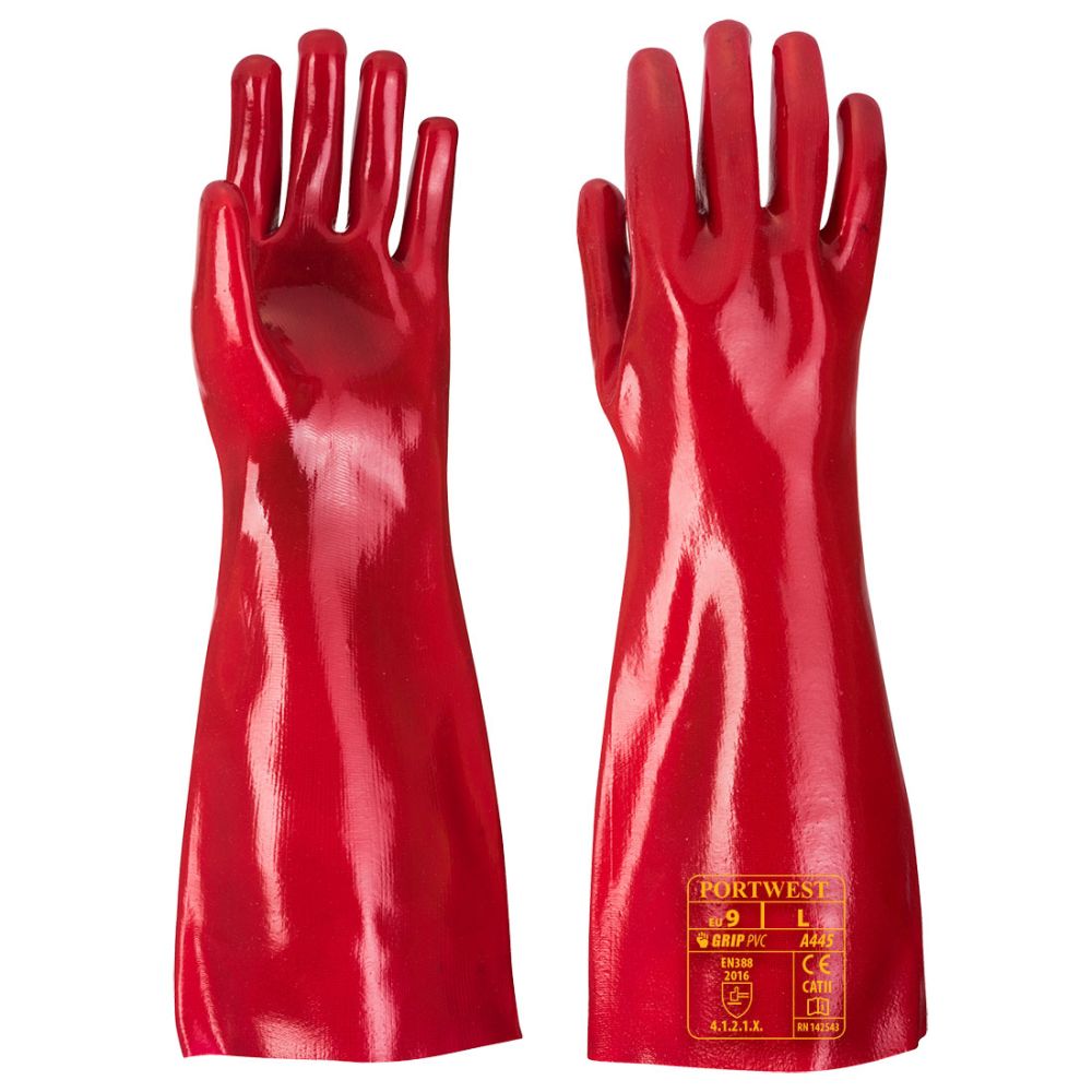 Guantes de trabajo pvc a445 para personalizar vista 1