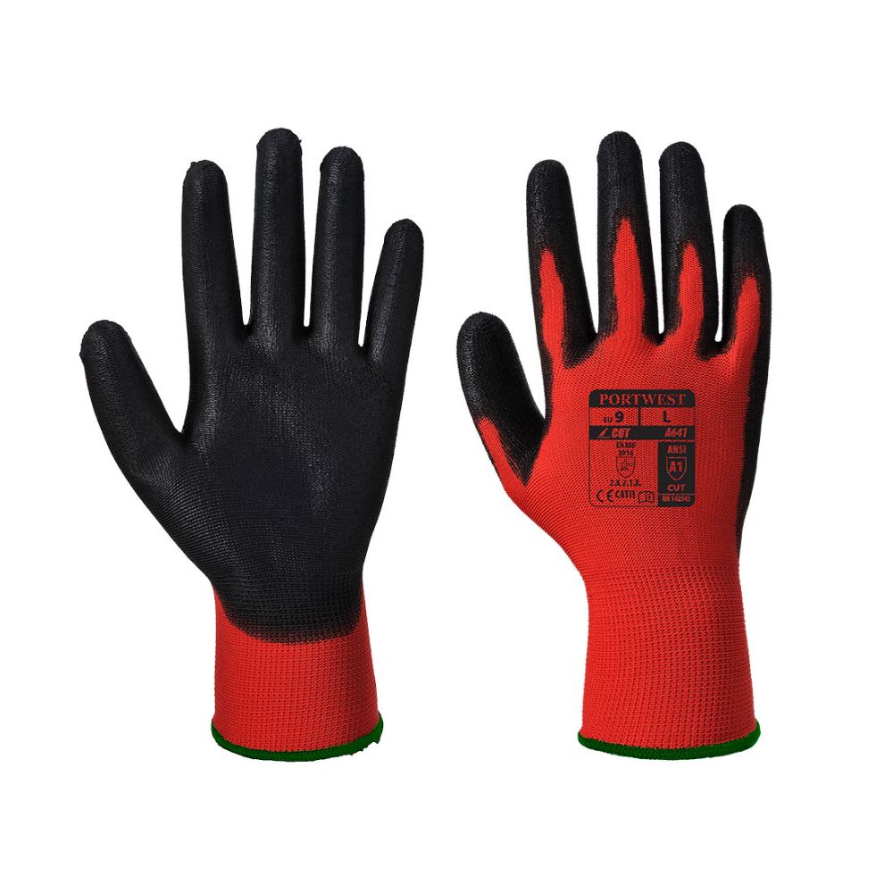 Guantes de trabajo red pu vista 1
