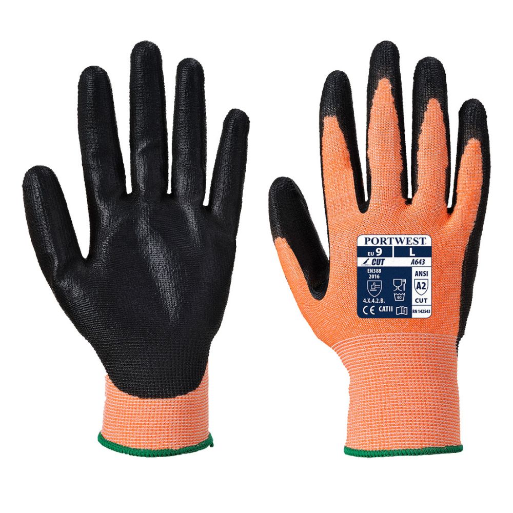 Guantes de trabajo amber cut para personalizar vista 1