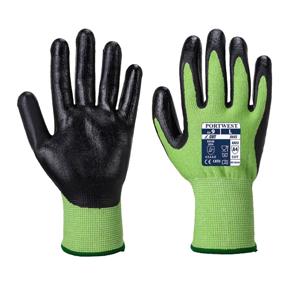 Guantes de trabajo green cut con logo vista 1