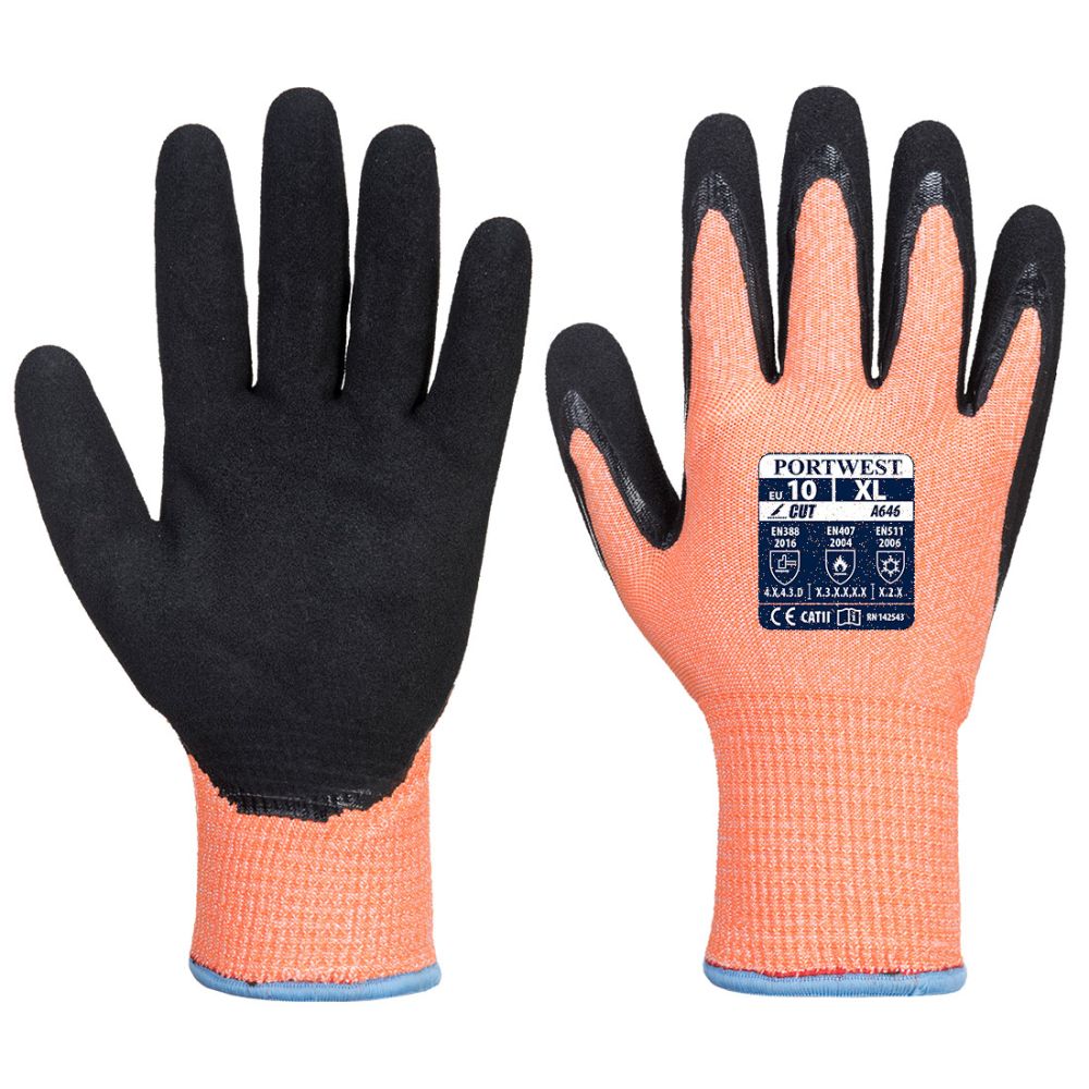 Guantes de trabajo de nitrilo anti corte para invierno vis tex winter con impresión vista 1