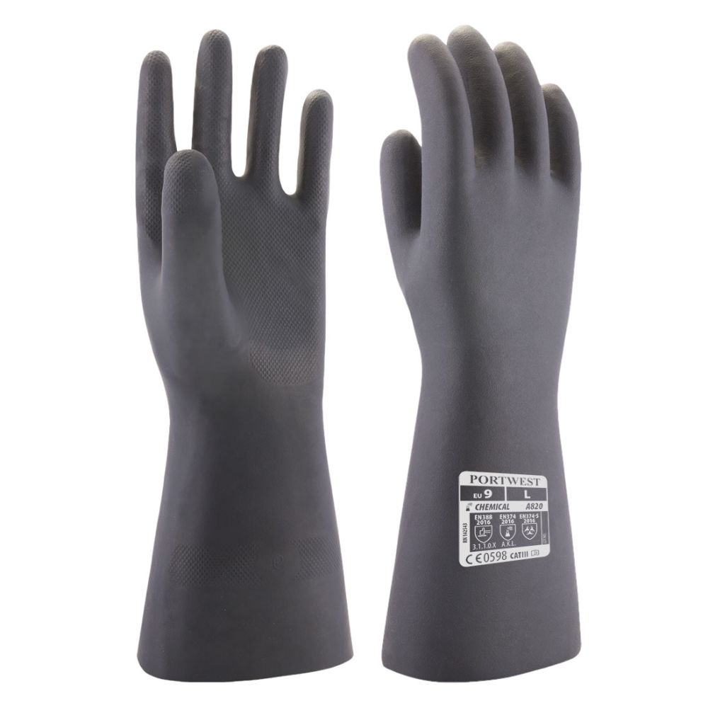 Guantes de trabajo quÃmico de neopreno para personalizar vista 1