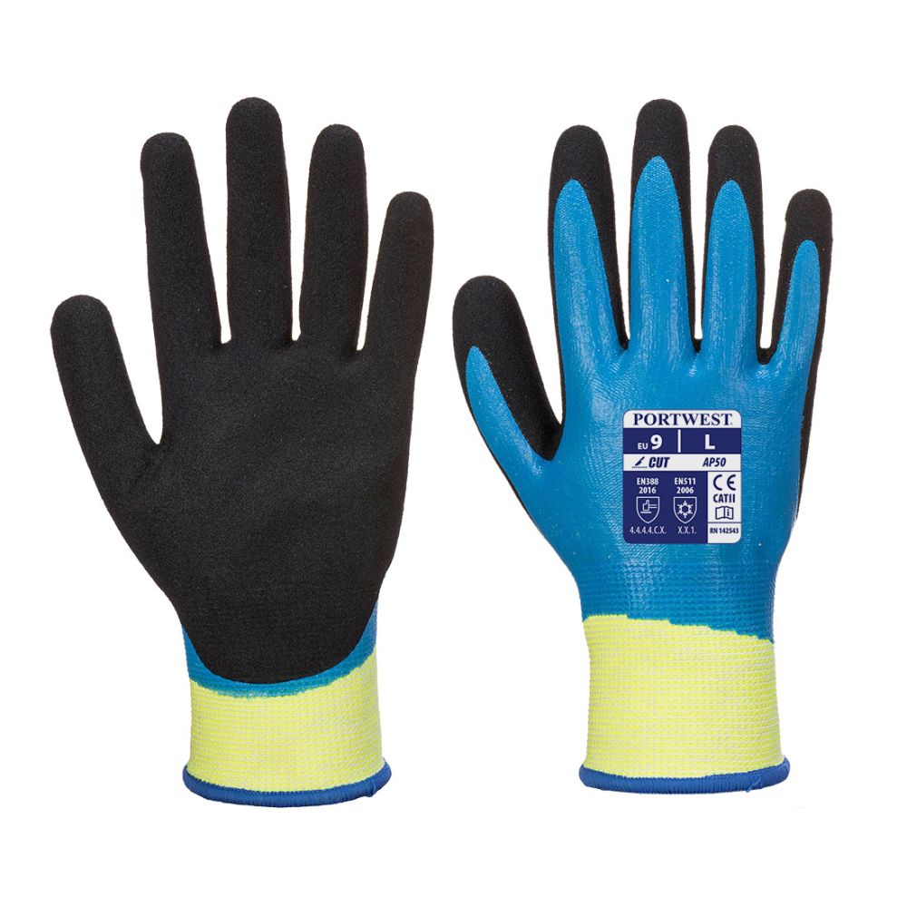 Guantes de trabajo aqua cut pro vista 1