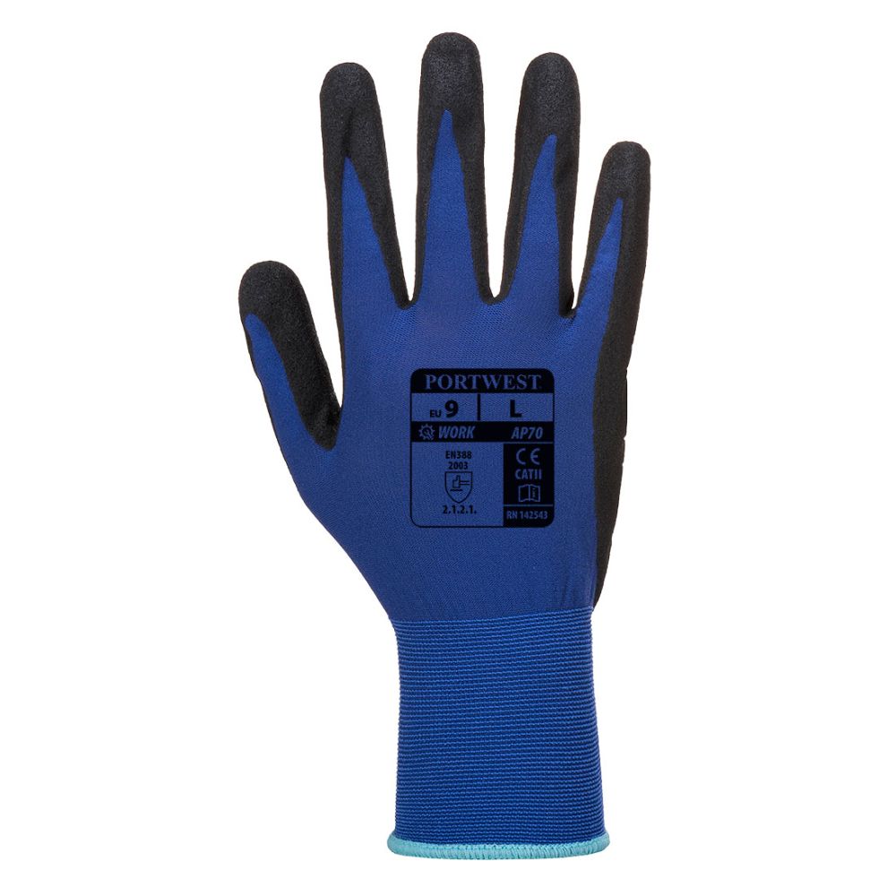 Guantes de trabajo nero lite foam con logo vista 1
