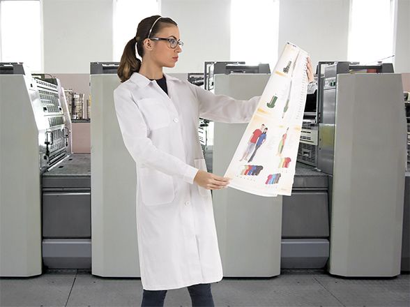Batas médicas valento blanca laboratorio mujer de poliéster vista 1