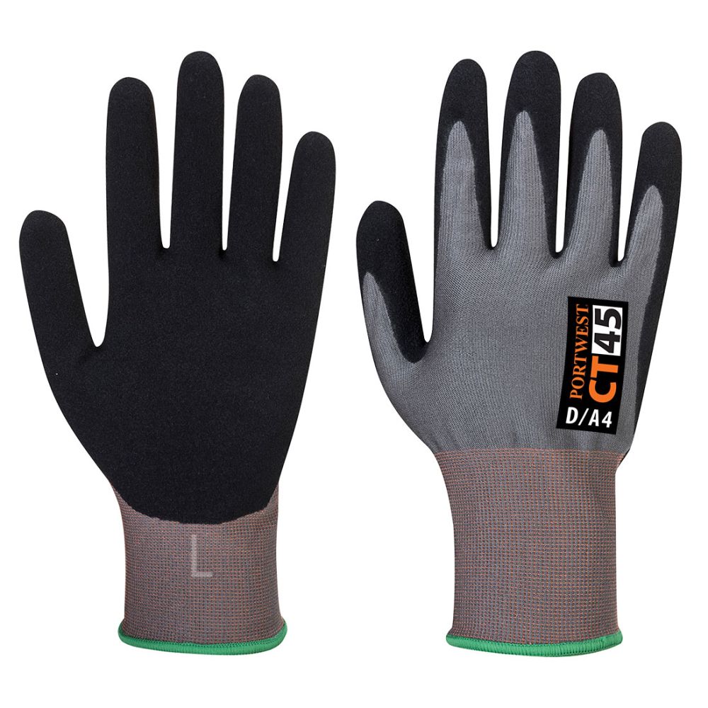 Guantes de trabajo de nitrilo esponjoso ct hr con logo vista 1