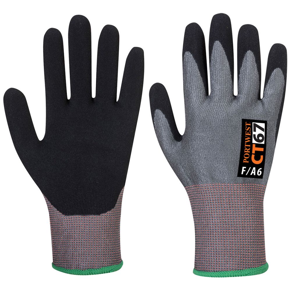 Guantes de trabajo de nitrilo esponjoso ct ahr vista 1