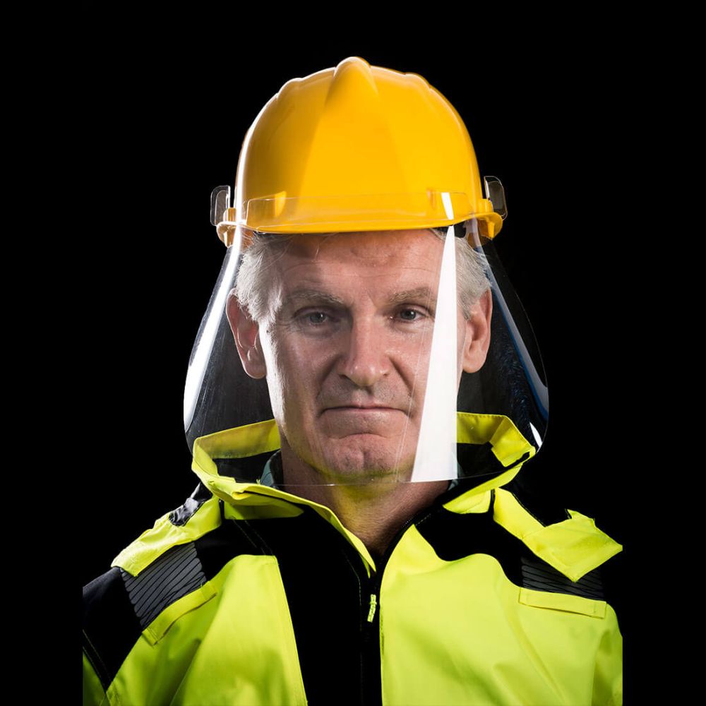 Pantalla facial apet de 500 micras para casco (caja de 250 unidade con impresión vista 1