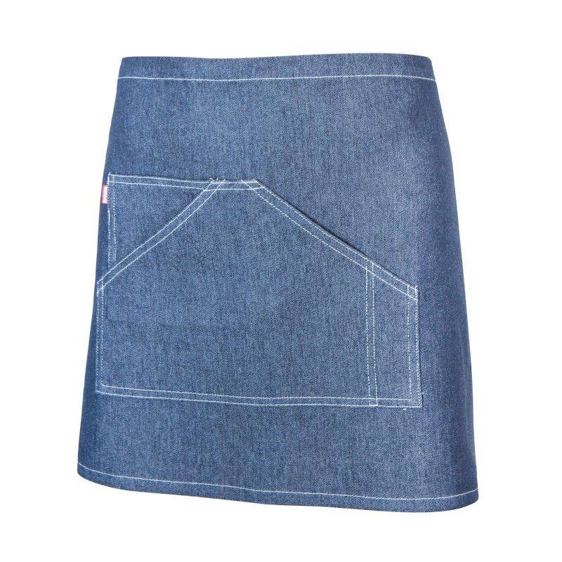 Delantales de hostelería denim corto para personalizar vista 1