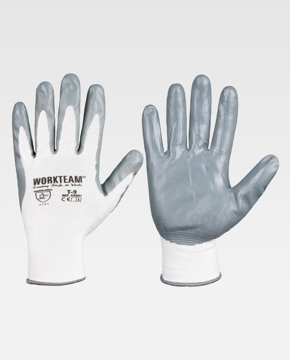 Guantes de trabajo workteam g4601 de nitrilo vista 1