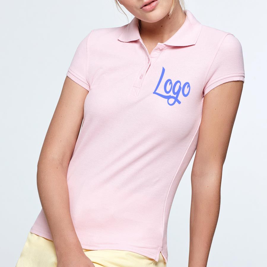Polos manga corta roly star mujer de 100% algodón para personalizar vista 2