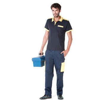 Polos de trabajo roly polo worker de poliéster con impresión vista 1