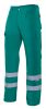 Pantalones reflectantes velilla con cintas multibolsillos de algodon verde vista 1