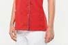 Blusa polialgodón con botones a presión mujer