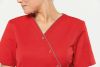 Blusa polialgodón con botones a presión mujer