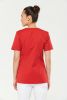 Blusa polialgodón con botones a presión mujer