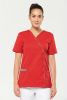 Blusa polialgodón con botones a presión mujer