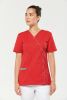 Blusa polialgodón con botones a presión mujer