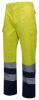 Pantalones reflectantes velilla bicolor multibolsillos alta visibilidad de algodon amarillo flúor azul marino para personalizar vista 1