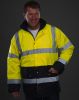 Chaquetas reflectante personalizadas yoko seguridad bicolor fluo con logo vista 2