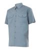 Camisas de trabajo velilla manga corta de algodon gris vista 1