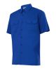 Camisas de trabajo velilla manga corta de algodon azulina vista 1