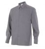 Camisas de trabajo velilla manga larga un bolsillo de algodon gris vista 1