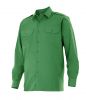 Camisas de trabajo velilla manga larga con galoneras de algodon verde vista 1