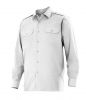 Camisas de trabajo velilla manga larga con galoneras de algodon blanco vista 1
