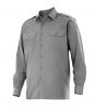 Camisas de trabajo velilla manga larga con galoneras de algodon gris vista 1