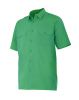 Camisas de trabajo velilla manga corta con galoneras de algodon verde vista 1